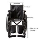 McKesson Wheelchair, 16 Inch Seat Width 