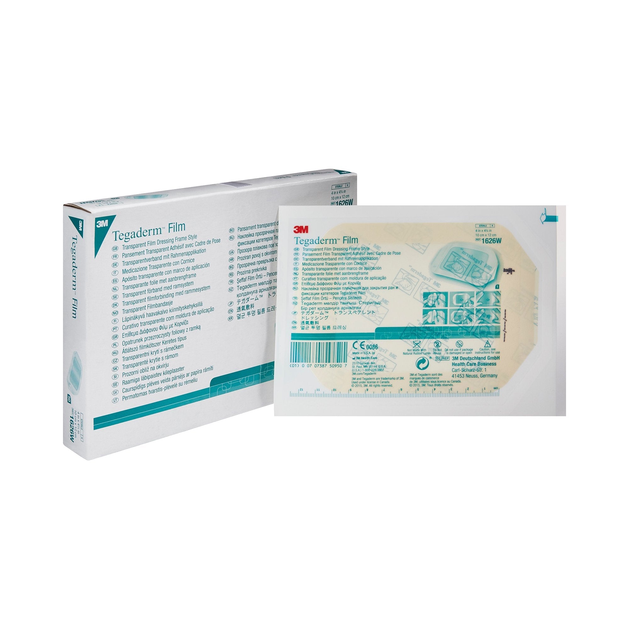 Solventum Corporation 3M Tegaderm Transparent Film Dressing, 4 x 4-3/4 Inch (200/CS) 