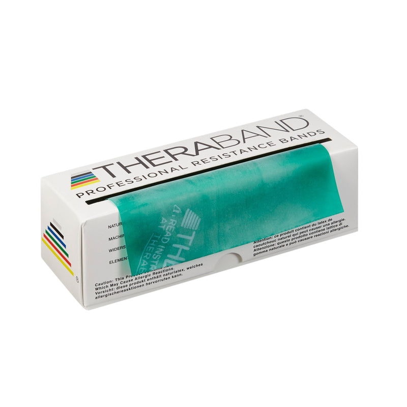 Fabrication Enterprises TheraBand Exercise Resistance Band, Green, 5 Inch x 6 Yard, Medium Resistance 