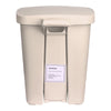 McKesson Waste Can with Step-On Pedal, Plastic, Beige, 15.16 x 14.37 x 18.9 Inch (Case)