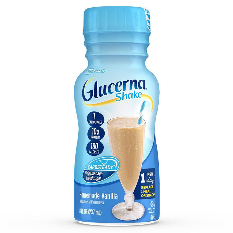 Glucerna Original Shake, Vanilla Flavor, 8-ounce bottle (Case of 24)