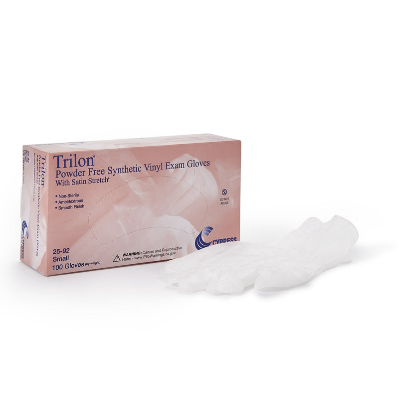 McKesson Brand Trilon Vinyl Exam Glove, Small, Clear (1000/CS) 