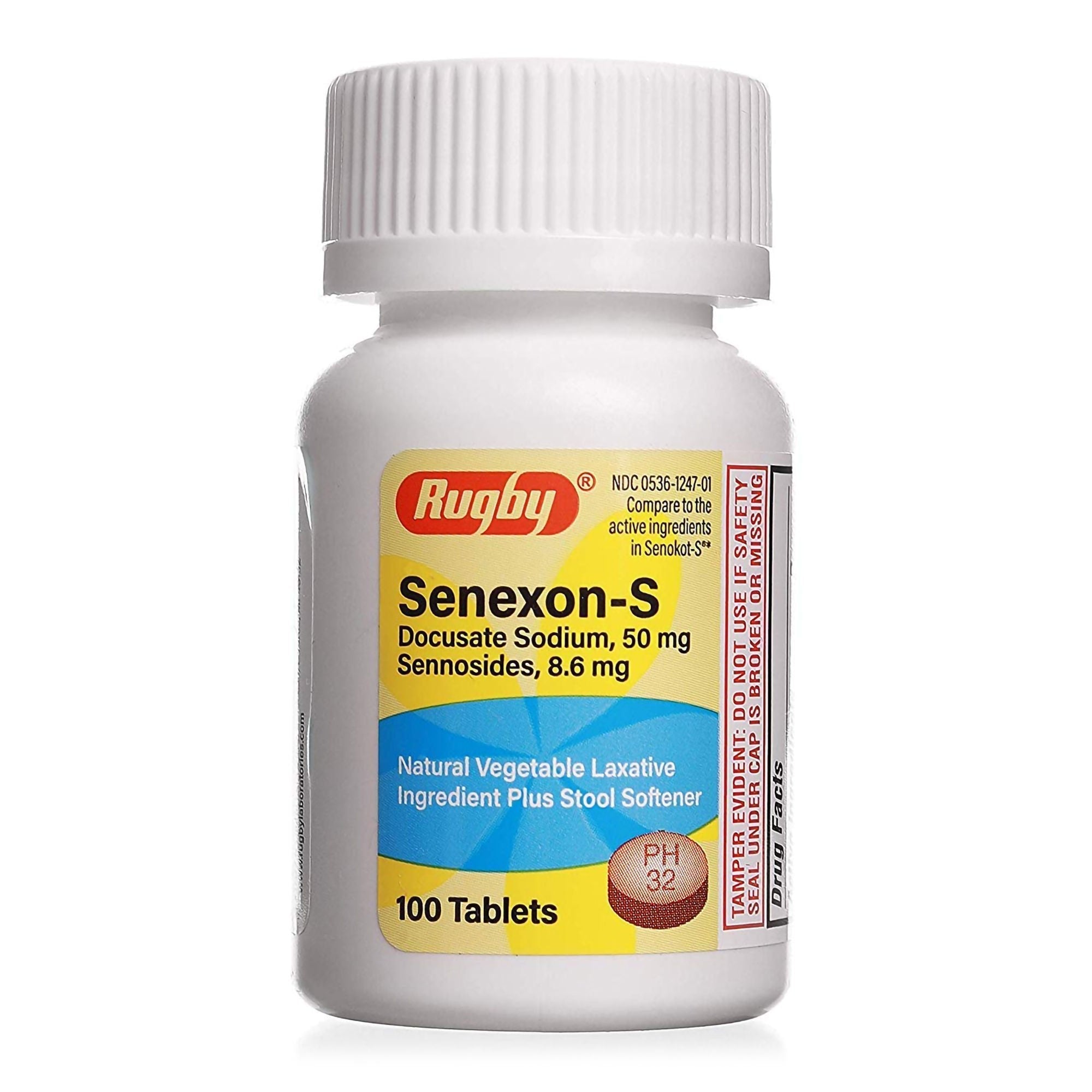 Laxative / Stool Softener Tablet 100 per Bottle 50 mg - 8.6 mg Strength Docusate Sodium / Sennosides 