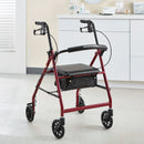 McKesson Folding Aluminum Four-Wheel Rollator, Red (Each)