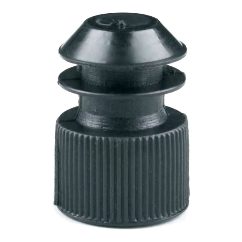 Tube Closure McKesson Flanged Plug Cap 13 mm Diameter NonSterile Black (Case of 20000)