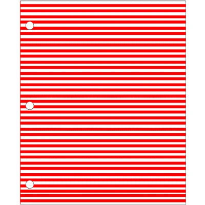 Adhesive Color Identification Sheets - Red with White Stripes - 96-1847 