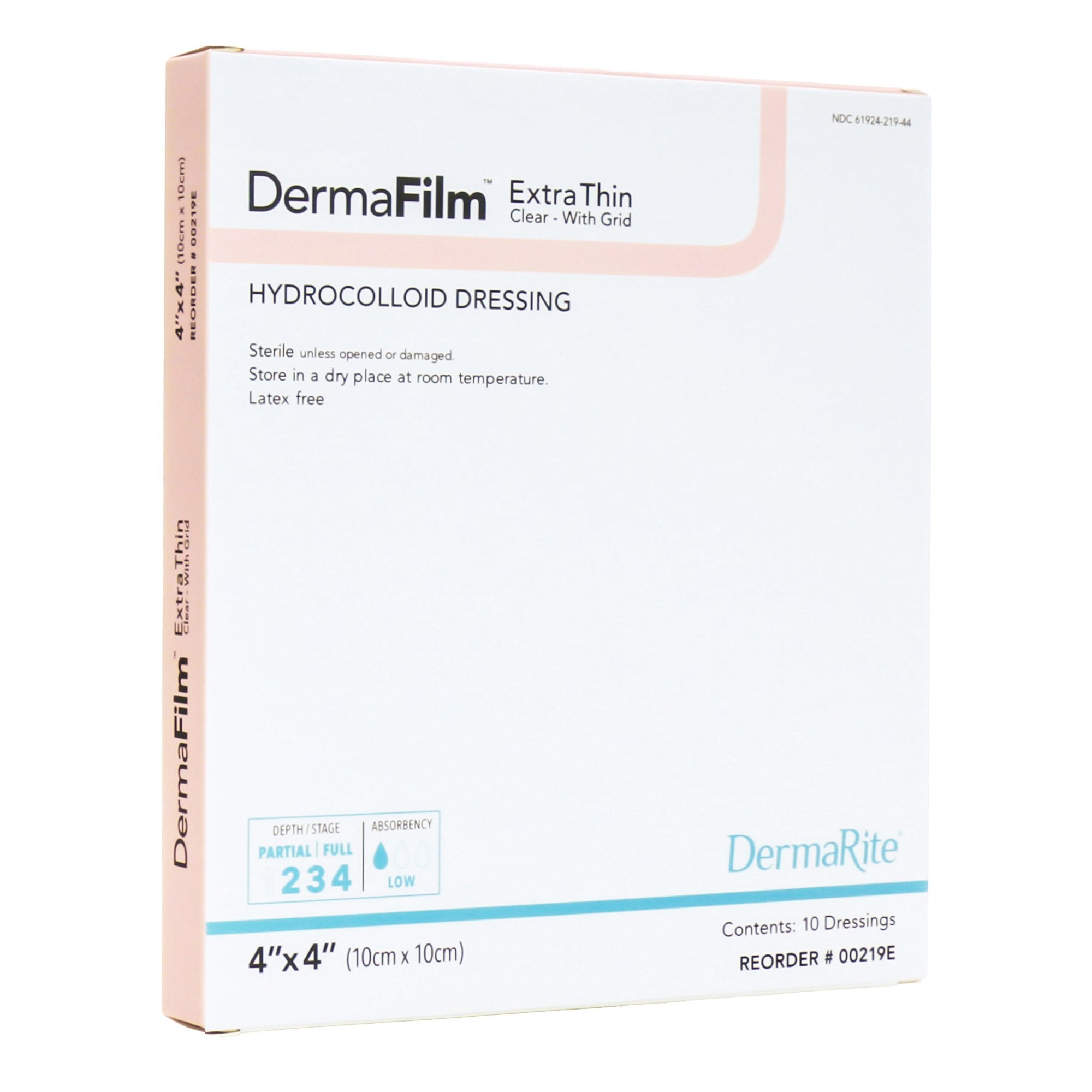 Sion Brands LLC DermaFilm Hydrocolloid Dressing, 4 x 4 Inch (10/BX) 