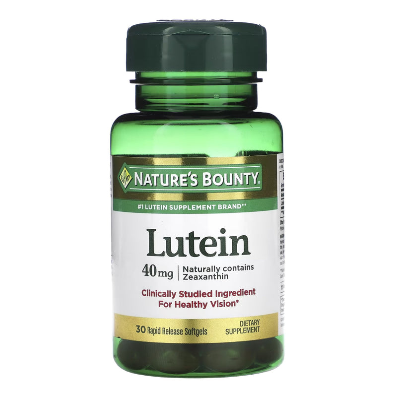 Nature's Bounty Lutein 40 mg Dietary Supplement Softgels (Bottle of 30)