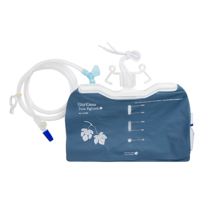 Sterigear Urinary Drain Bag The Fig Leaf Anti-Reflux Valve Sterile 2,000 mL Vinyl (20/BX) 