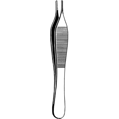 Merit Adson Dressing Forceps - 4-3/4", Straight, Serrated, Delicate - 97-772 
