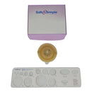 Ostomy Barrier Safe n Simple Trim to Fit, Standard Wear Adhesive Tape Collar 57 mm Flange Up to 1-1/2 Inch Opening 5 X 5 Inch (Case of 40)