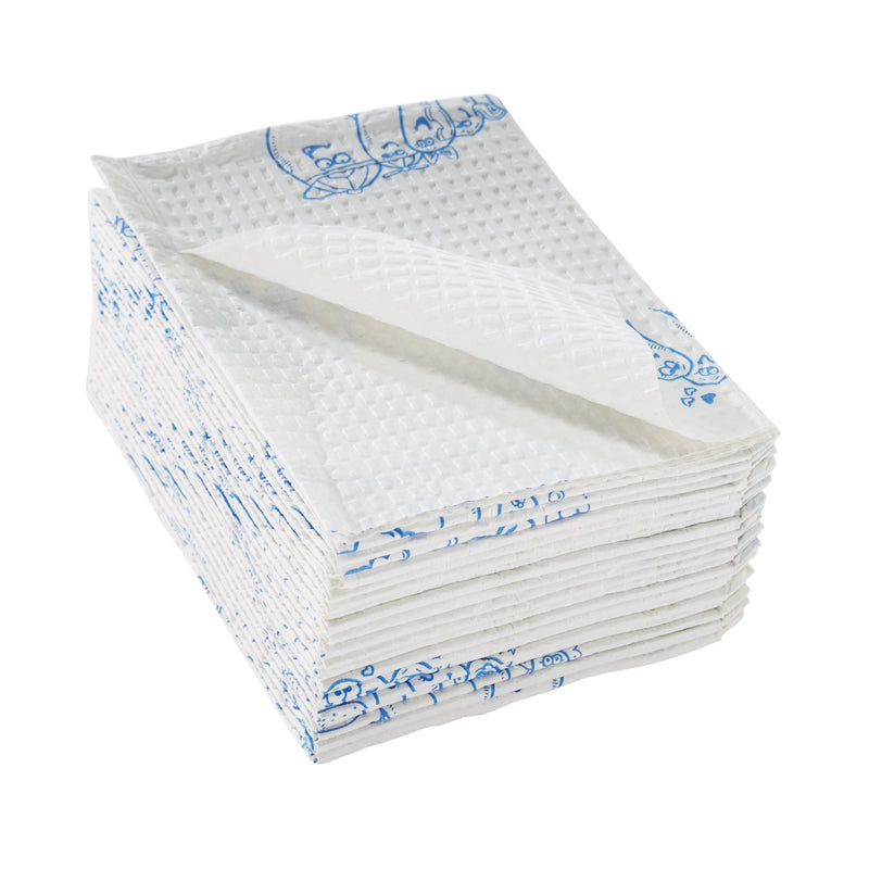 McKesson Nonsterile White / Blue Cartoon Toes Procedure Towel, 13 x 18 Inch (Case of 500)