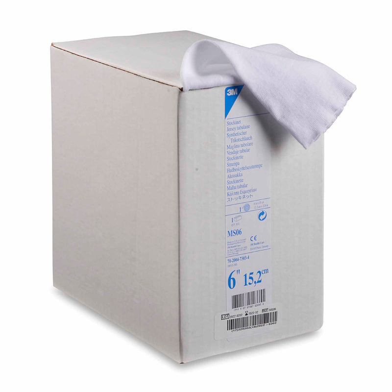 3M White Polyester Undercast Stockinette, 6 Inch x 25 Yard (Case)