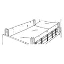 SkiL-Care Cushion Top Vinyl Bed Rail Pads, 72 Inch Length (Pair)