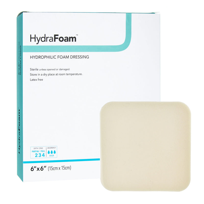 HydraFoam Nonadhesive Foam Dressing, 6 x 6 Inch (Box of 10)