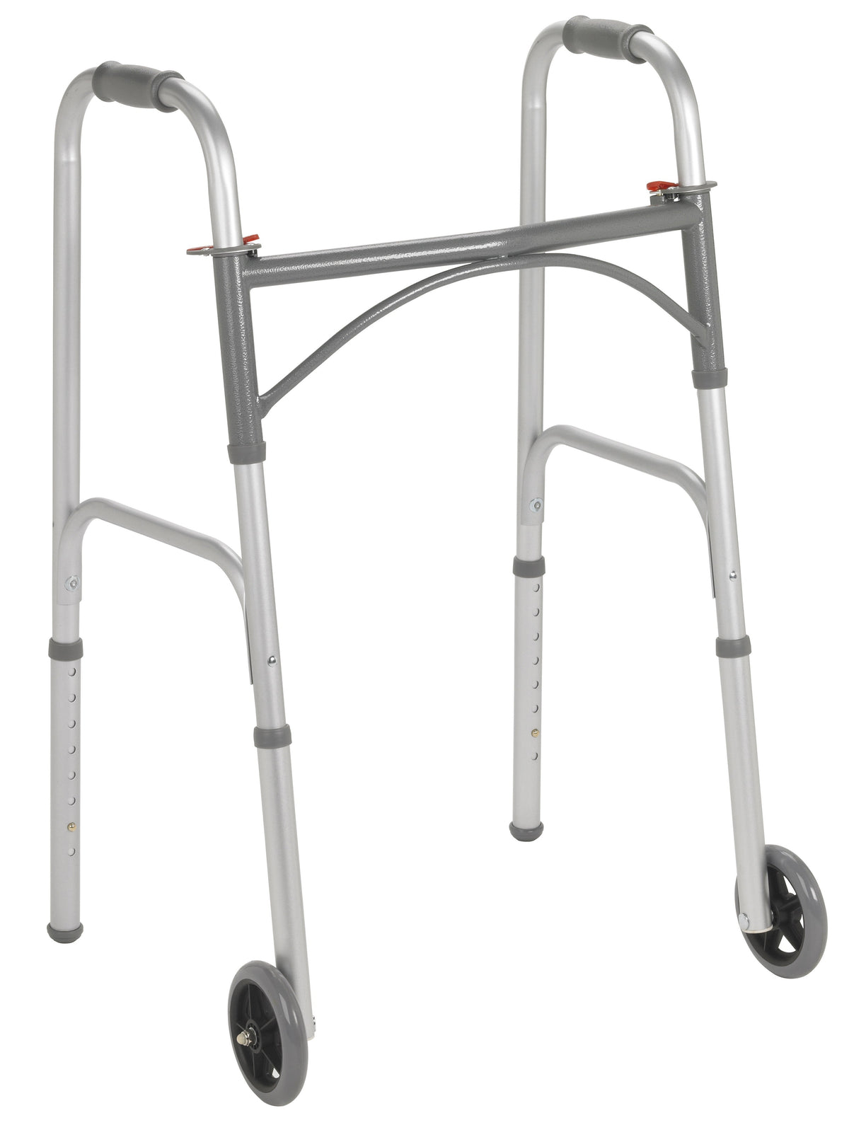 drive Dual Release Folding Walker with Wheels (Case of 4 Items)