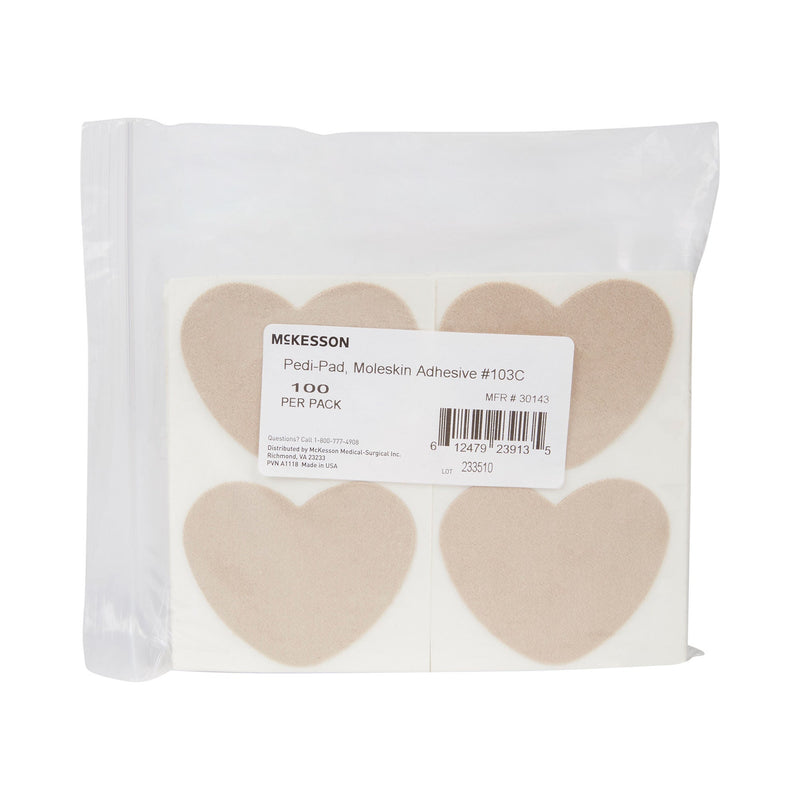 McKesson Pedi-Pad Beige Protective Pad, Size 103-C (Case of 10 Packs)