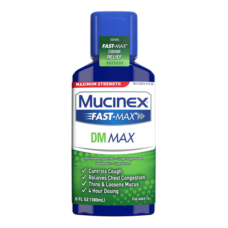 Reckitt Benckiser Mucinex Fast-Max DM Max Guaifenesin / Dextromethorphan Cold and Cough Relief 