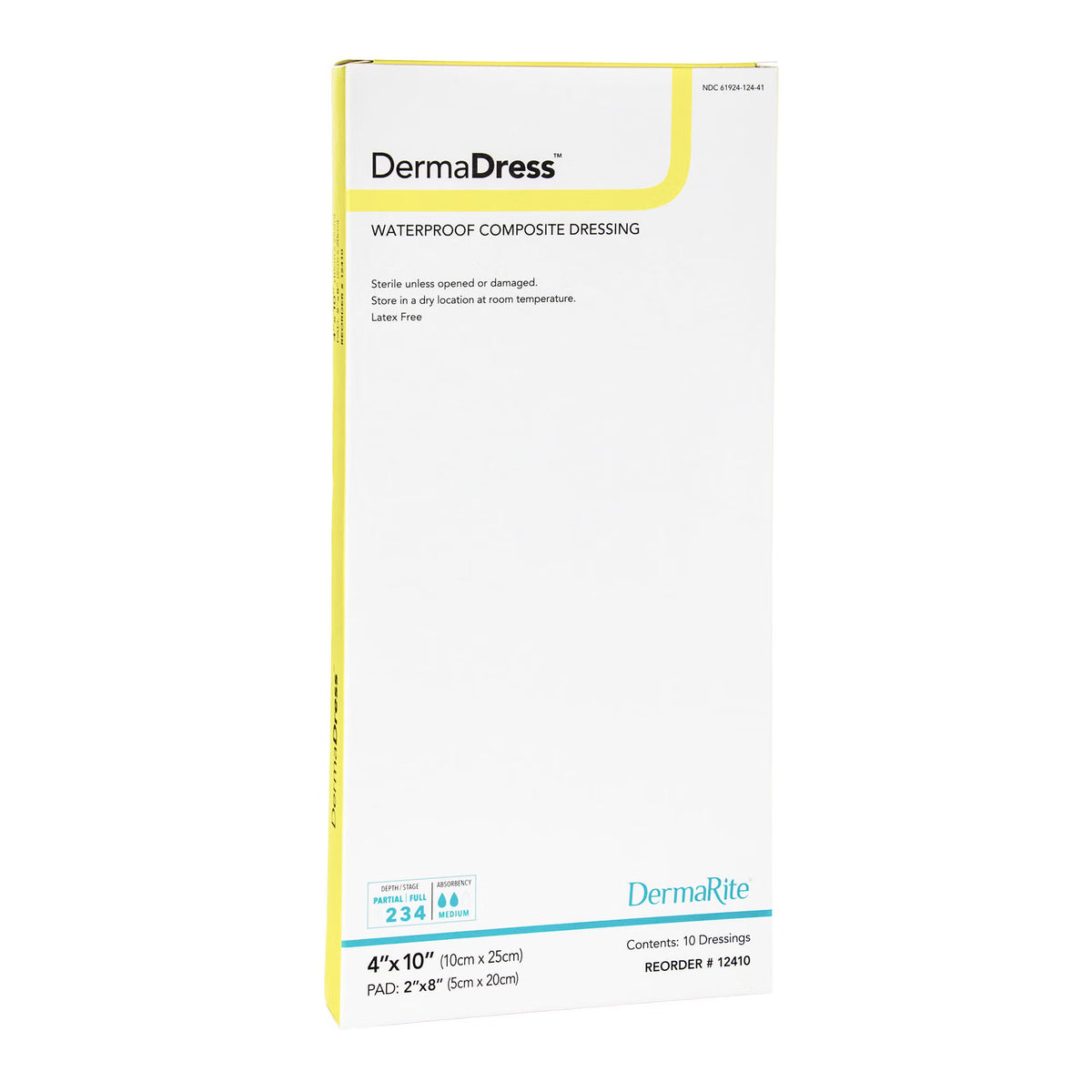 DermaDress Composite Dressing, 4 x 10 Inch (Box of 10)