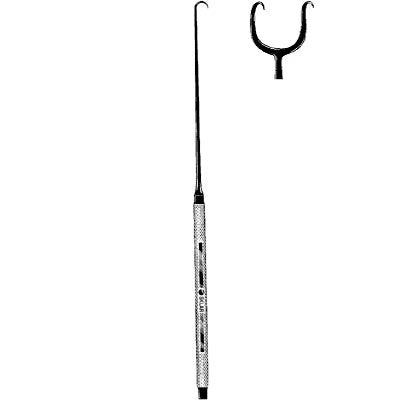 Sklar Black Laser Joseph Skin Hook - Sharp, 2 Prongs, 12mm - 90-1055