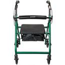 McKesson Brand McKesson Folding Aluminum Four-Wheel Rollator, Green 