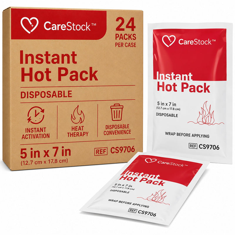 CareStock Instant Hot Pack, 5 x 7 Inch (Case of 24)