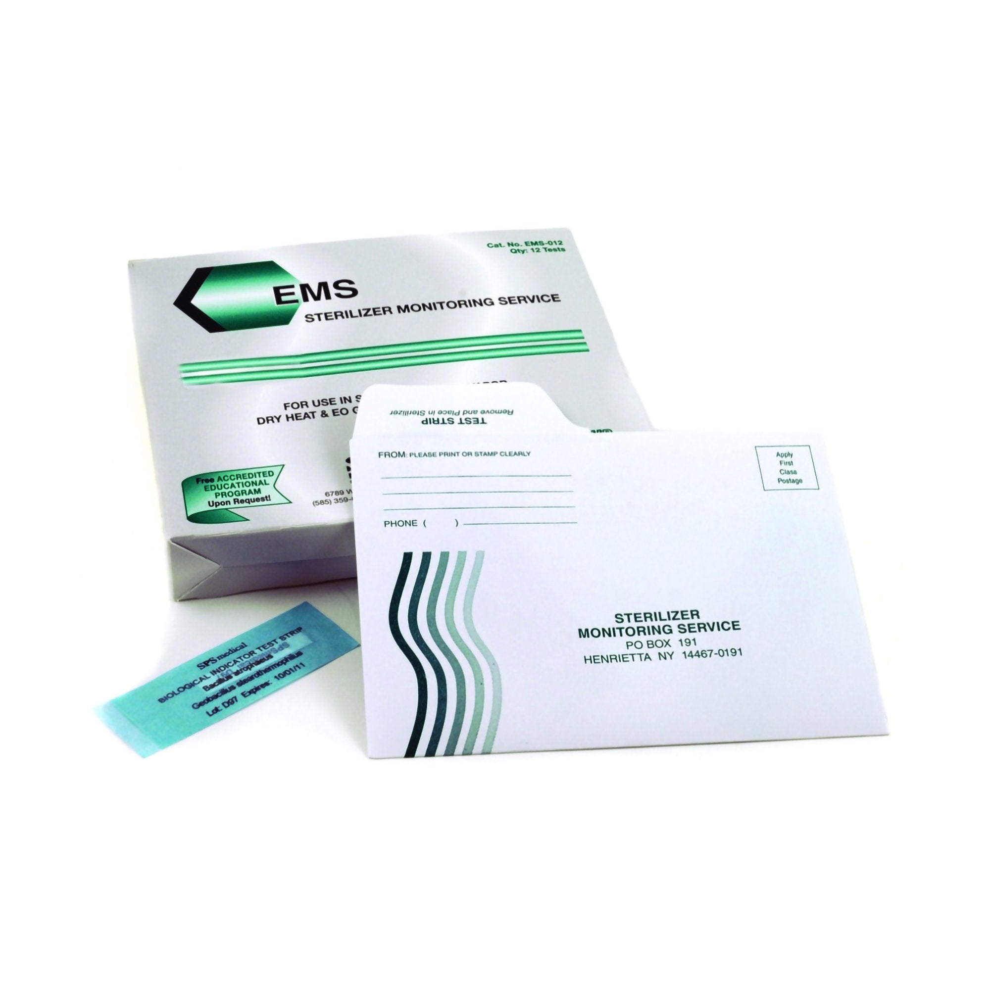 SPS Medical Supply EMS Envelope Test Kit (12/BX) 