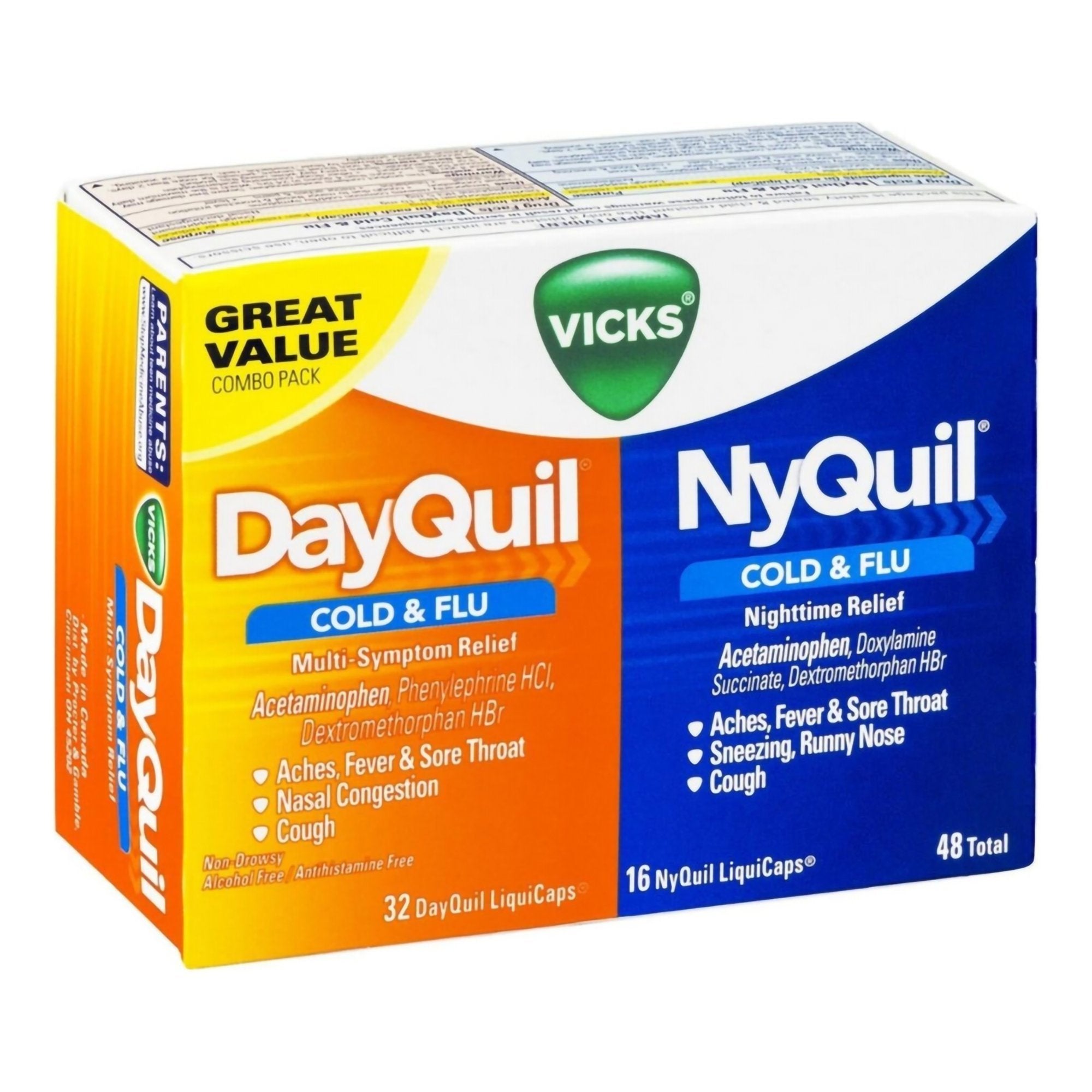 Procter & Gamble Vicks DayQuil/NyQuil Cold & Flu LiquiCaps (48/CT) 