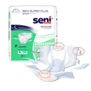 Seni Super Plus Overnight Heavy Absorbency Incontinence Brief, Extra Large (Case of 32)