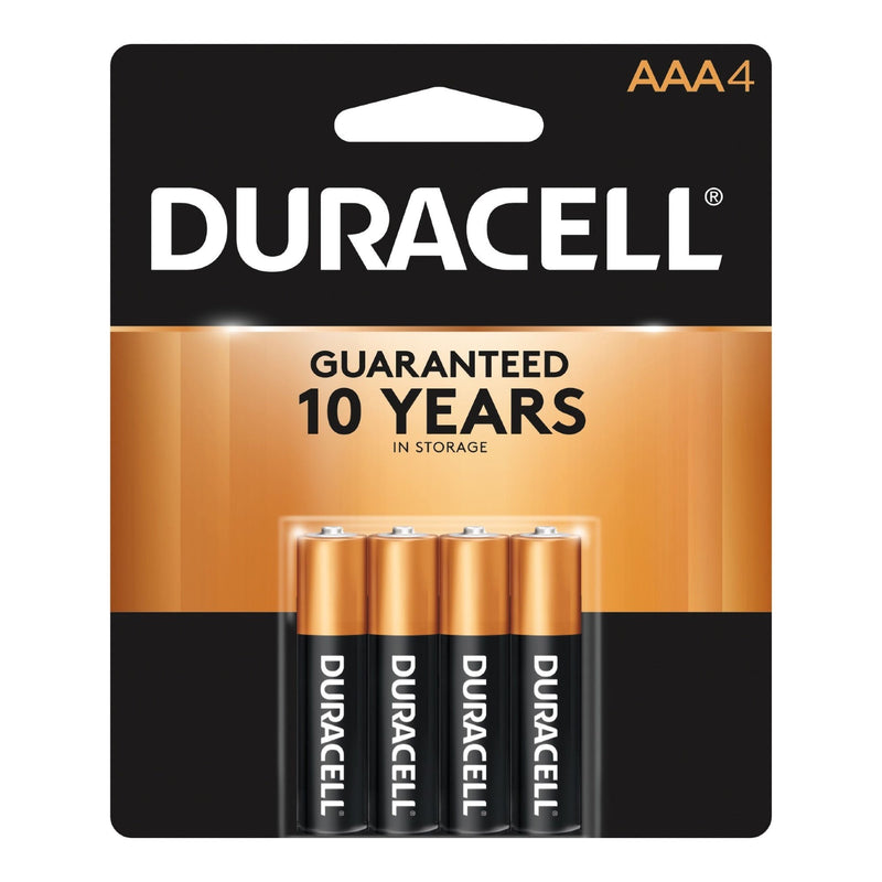 Alkaline Battery Duracell Coppertop AAA Cell 1.5 Volt Disposable 4 Pack