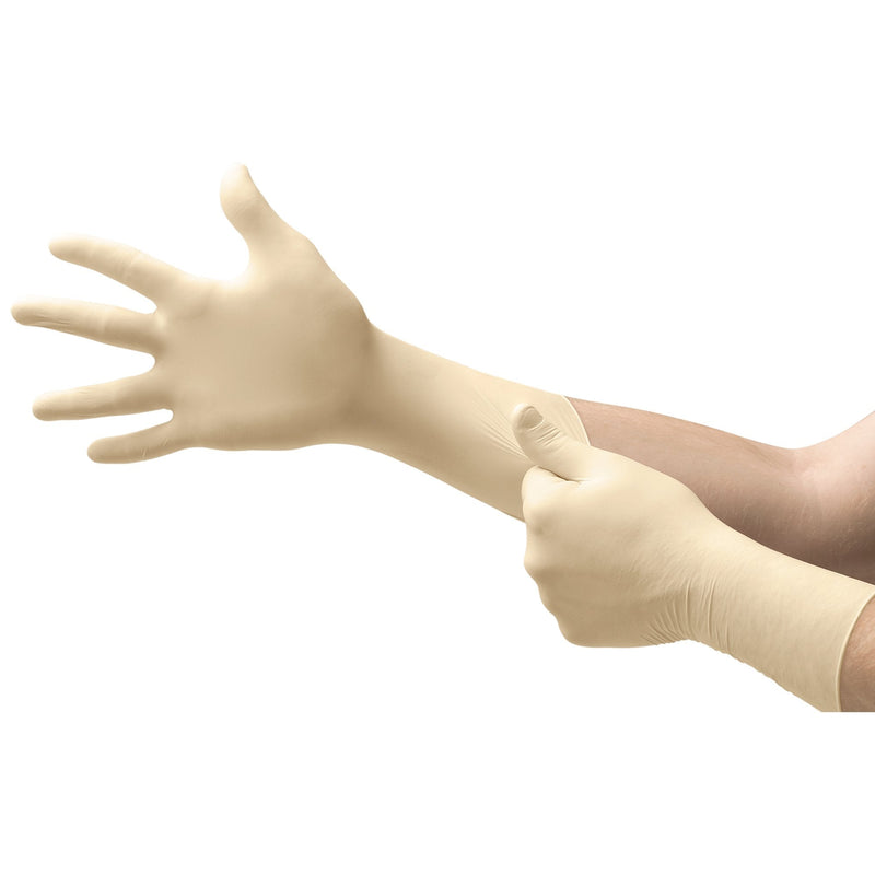 Microflex Medical Ultra One Latex Extended Cuff Length Exam Glove, Medium, White (500/CS) 