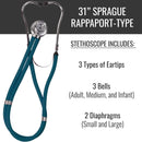 Mabis Match Mates Manual Aneroid / Stethoscope Set, Teal (Each)