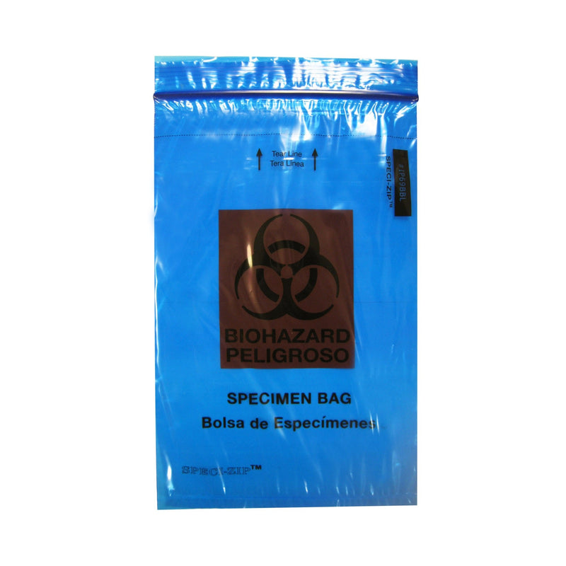 Speci-Zip Transport Bag, Document Pouch, Zip Close, Blue Tinted, 6 x 9 Inch (Case of 1000) 
