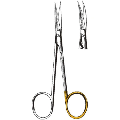 Sklarcut Sklarlite Iris Scissors - 4-1/2", Curved, Sharp/Sharp, 1 Standard Edge, 1 Micro-Serrated Edge, Extra Light - 23-1270