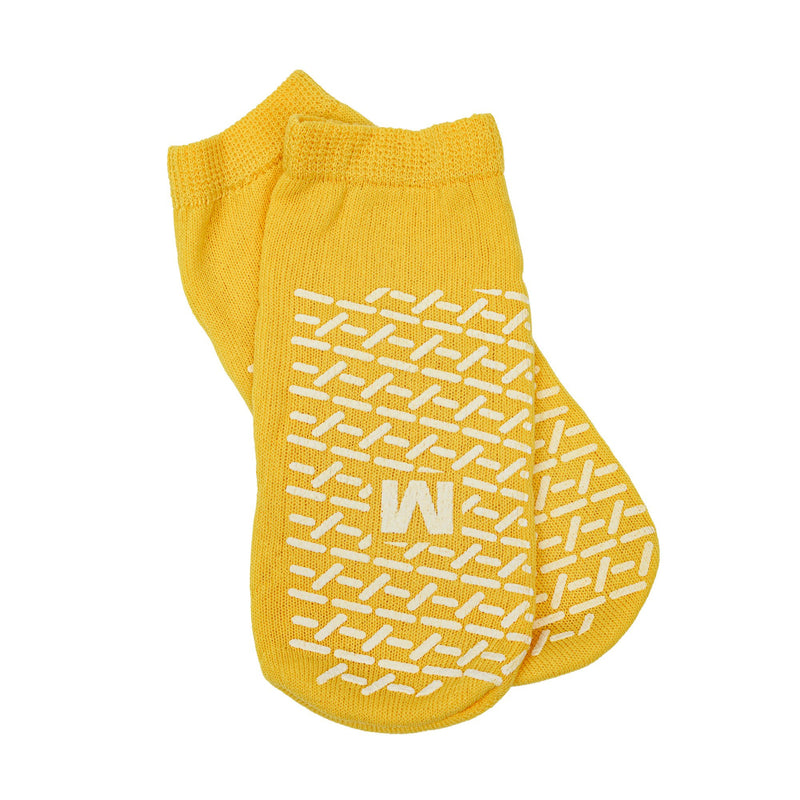 Risk Management Slipper Socks Unisex Adult Medium Double Tread Single Patient Use Yellow (Case of 48 Prss)