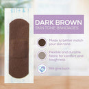 Tru-Colour Skin Tone Shade Fabric Bandage Adhesive Strip, Dark Brown, 1 x 3 Inch (Case of 12) 