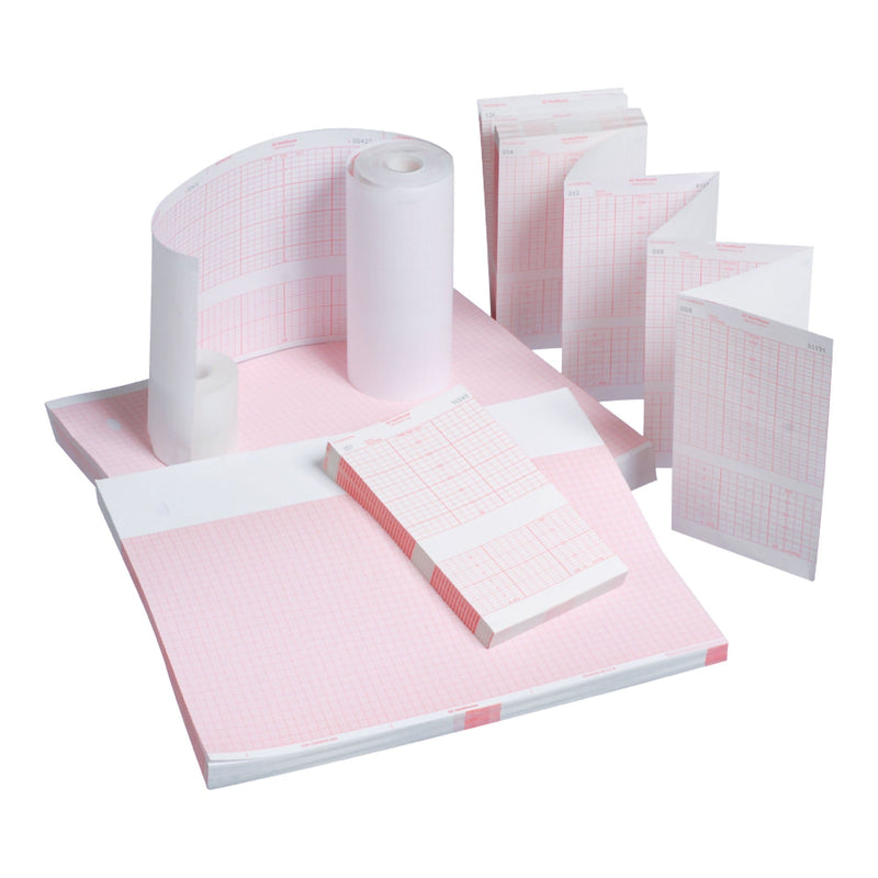 Vyaire Medical Diagnostic Recording Paper for use with GE Mac 800 ECG Machine (Box of 10 Packs) 