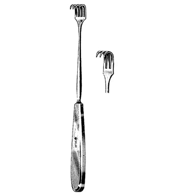 Sklar Volkman Retractor - 8-1/2", Sharp, 3 Prongs - 60-5623
