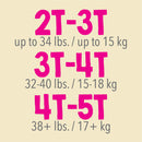 Cutie Pants Toddler Training Pants, Pink Princess Print, 4T – 5T, Over 35 lbs. (19/BG)