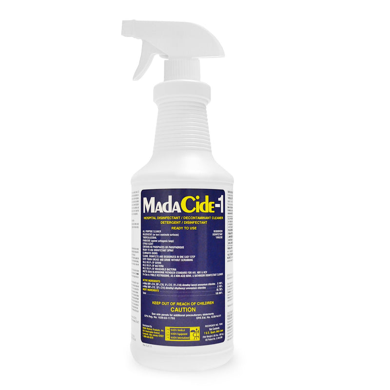 MadaCide-1 Surface Disinfectant Cleaner, 32 oz. (Case of 12)