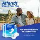 Attends Shaped Bladder Control Pads, Plus (Case of 80)