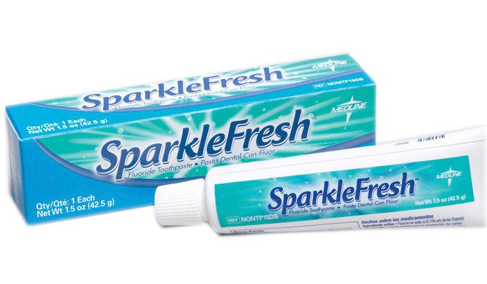 Toothpaste SparkleFresh Mint Flavor 0.6 oz. Tube (Case of 720)