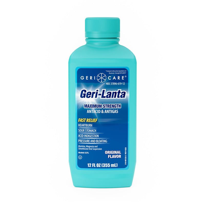 Geri-Care Maximum Strength Antacid Oral Suspension, 12-ounce bottle (Case of 12 Bottles)