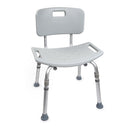 McKesson Brand McKesson Removable Back Aluminum Bath Bench, 15.5 – 19.5 Inch, Gray (4/CS) 