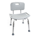 McKesson Removable Back Aluminum Bath Bench, 15.5 – 19.5 Inch, Gray (Case of 4)