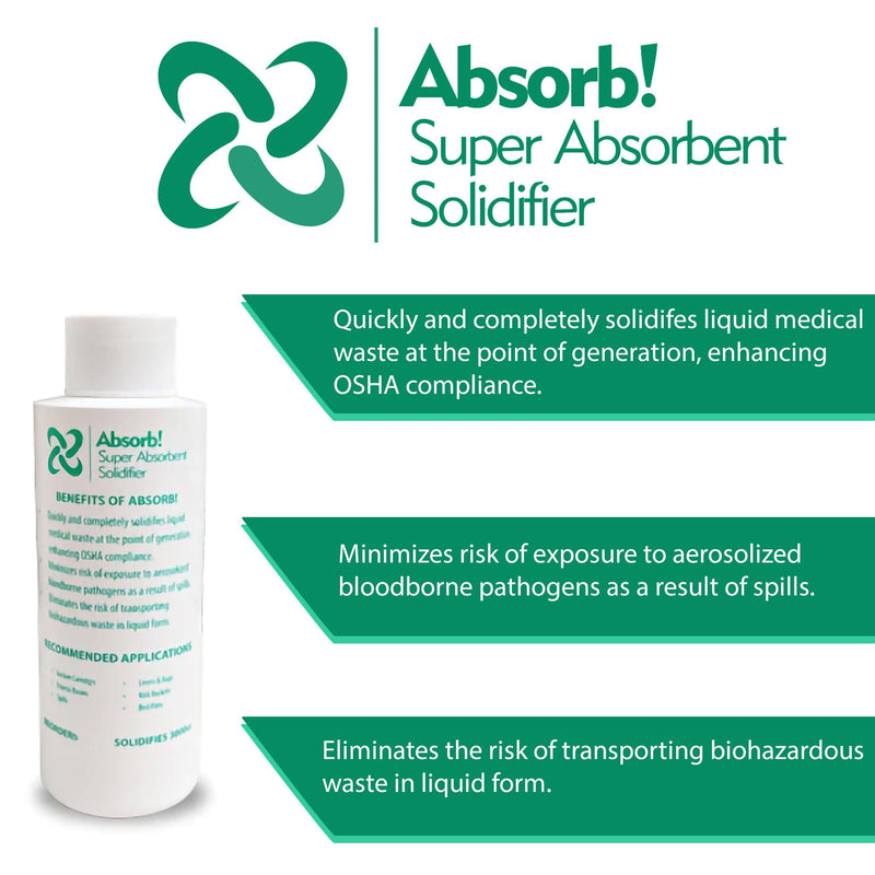 Fluid Solidifier Absorb! 1,200 cc Bottle 23.5 oz.