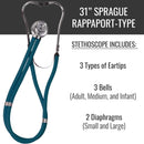 Mabis Healthcare Mabis Match Mates Manual Aneroid / Stethoscope Set, Teal 