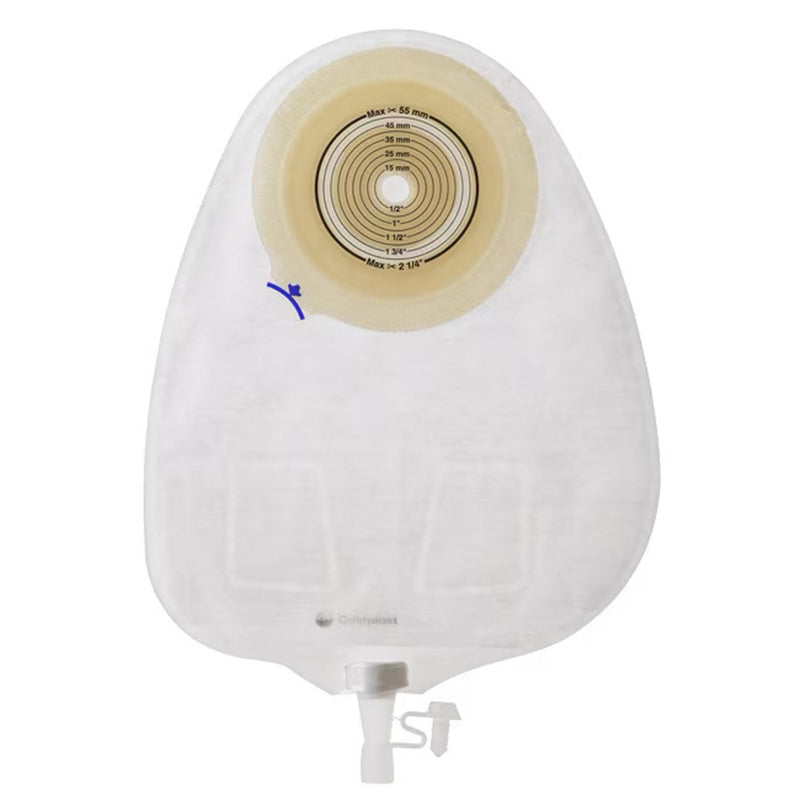 Coloplast Assura Flat 1-Piece Transparent Urostomy Pouch, 10 – 55 mm Stomas (10/BX) 