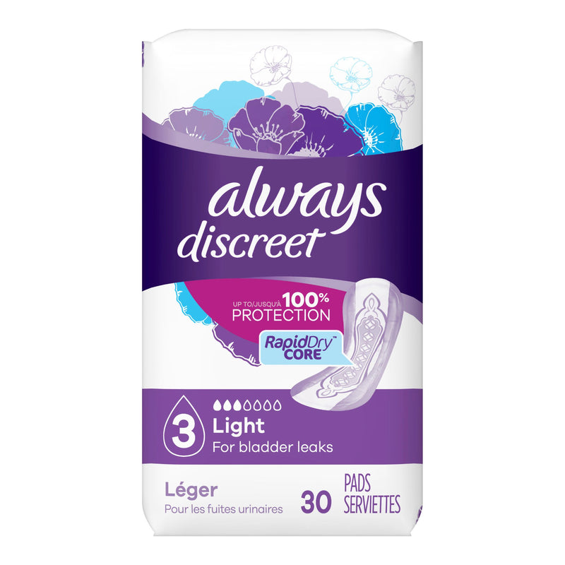 Procter & Gamble Always Discreet Bladder Control Pad, Size 3 (90/CS)