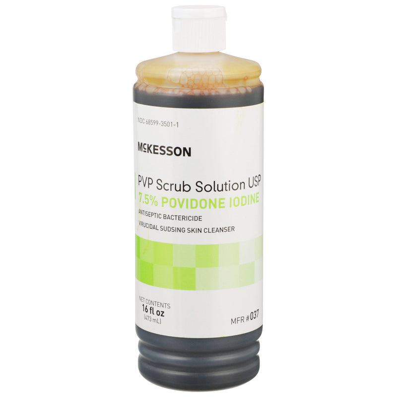 McKesson Brand McKesson Bactericide Antiseptic PVP Scrub Solution, 16 oz. Bottle (12/CS) 